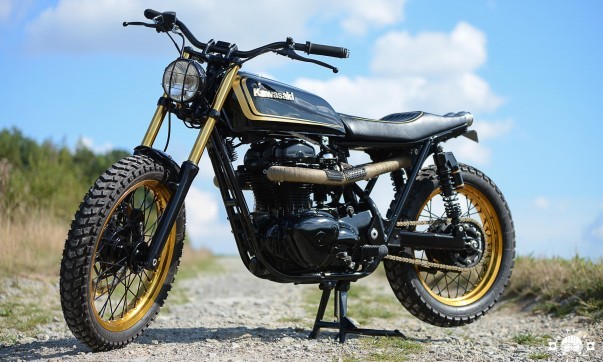 W650 Scrambler „Golden Ei“ von Zweirad-Dötsch Kawasaki W650
