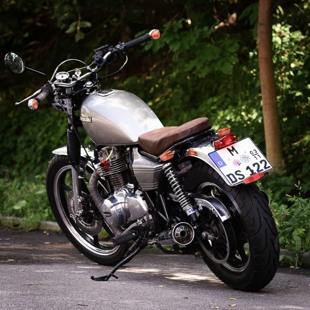 Die Sitzbank an meinem Kawasaki Z 440 Umbau ist eine Eigenanfertigung