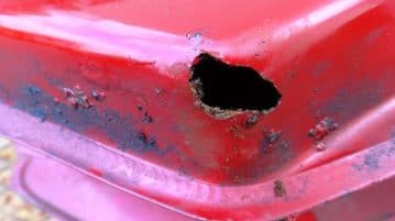 Tank entrosten und versiegeln Tank entrosten